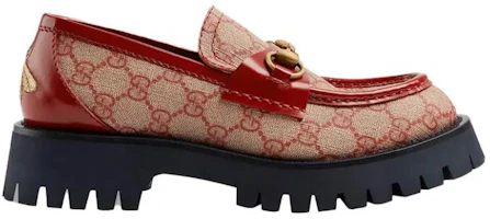 Order GUCCI古馳 帆布 新年系列 時尚套腳 厚底鞋 女款 米紅 兔年限定
