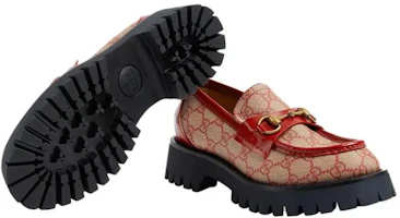 Details for GUCCI古馳 帆布 新年系列 時尚套腳 厚底鞋 女款 米紅 兔年限定