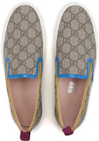 Shop GUCCI 古奇 帆布時尚板鞋 女款 灰藍