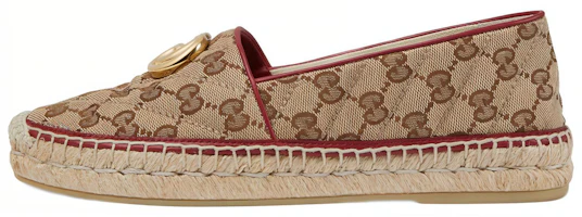 (Women) Gucci Canvas Fisherman Shoes 'Double G Brown-Red' 621239-KQWM0-9761 (Women) Gucci Canvas Fisherman Shoes 'Double G Brown-Red' 621239-KQWM0-9761