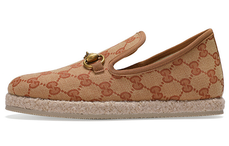 (Women) Gucci Canvas Flat 'Brown' 609424-HVK10-8370