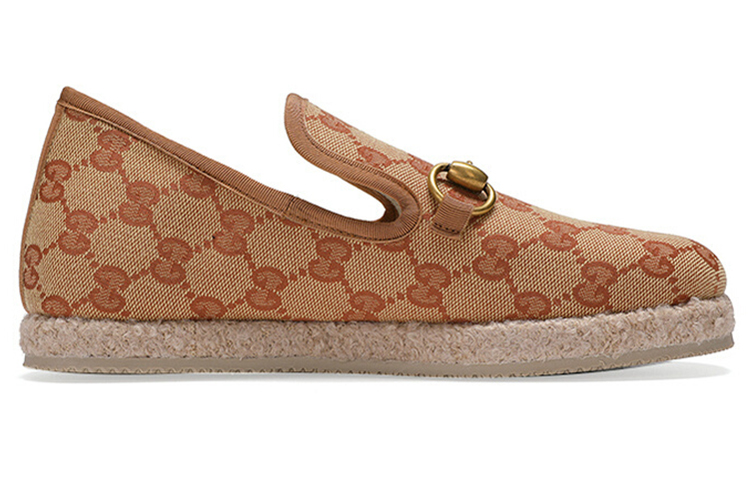 Order (Women) Gucci Canvas Flat 'Brown' 609424-HVK10-8370