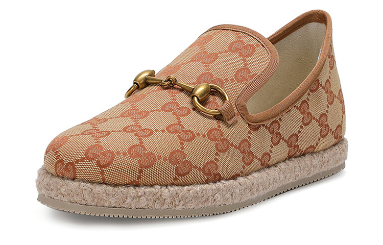 Lookbook (Women) Gucci Canvas Flat 'Brown' 609424-HVK10-8370