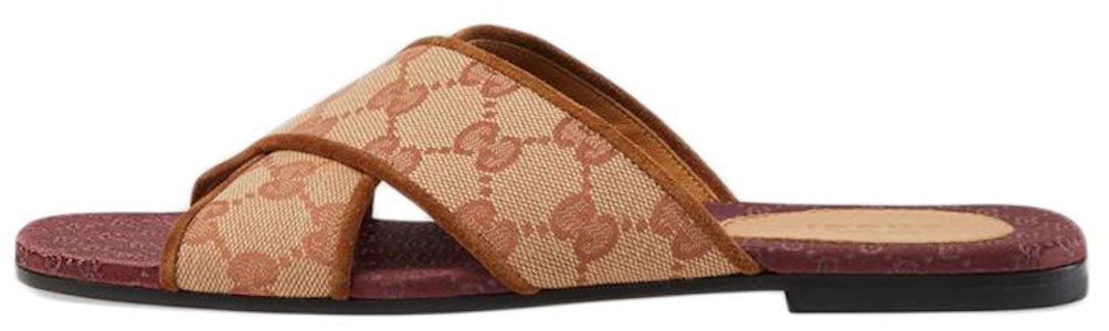 (W) Sandal Rata Gucci Canvas Double G 'Merah Beige' 577266-KY960-8371 Buy (W) Sandal Rata Gucci Canvas Double G 'Merah Beige' 577266-KY960-8371