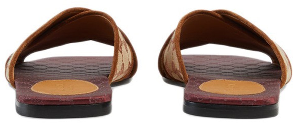 (Women) Gucci Canvas Flat Slides with Double G 'Red Beige' 577266-KY960-8371 Lookbook (Women) Gucci Canvas Flat Slides with Double G 'Red Beige' 577266-KY960-8371