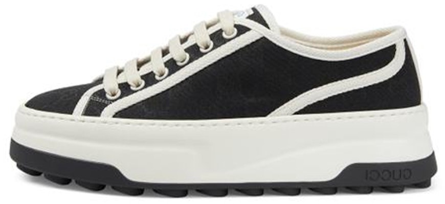 (Women) Gucci Canvas Low-Top Lace-Up 'Black and White' 746766-20Q20-1043 Buy (Women) Gucci Canvas Low-Top Lace-Up 'Black and White' 746766-20Q20-1043