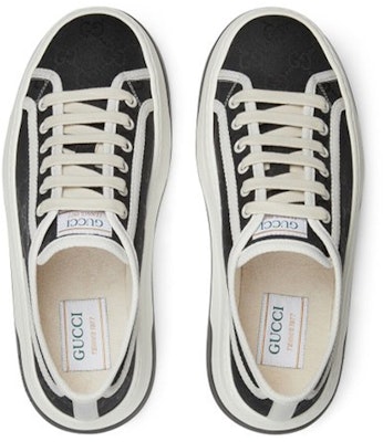 (Women) Gucci Canvas Low-Top Lace-Up 'Black and White' 746766-20Q20-1043 Lookbook (Women) Gucci Canvas Low-Top Lace-Up 'Black and White' 746766-20Q20-1043