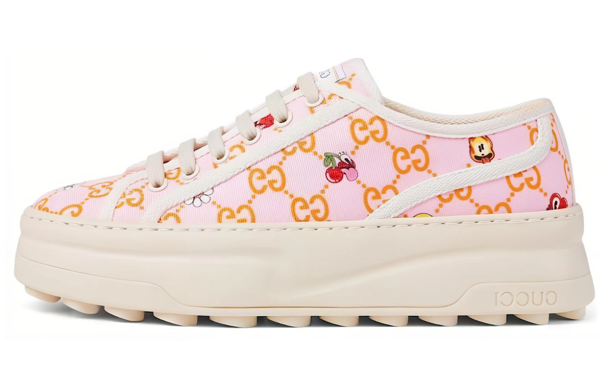 (Women) Gucci Canvas Low Top 'Comfortable Versatile Pink'