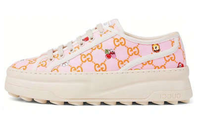 (Women) Gucci Canvas Low Top 'Comfortable Versatile Pink'