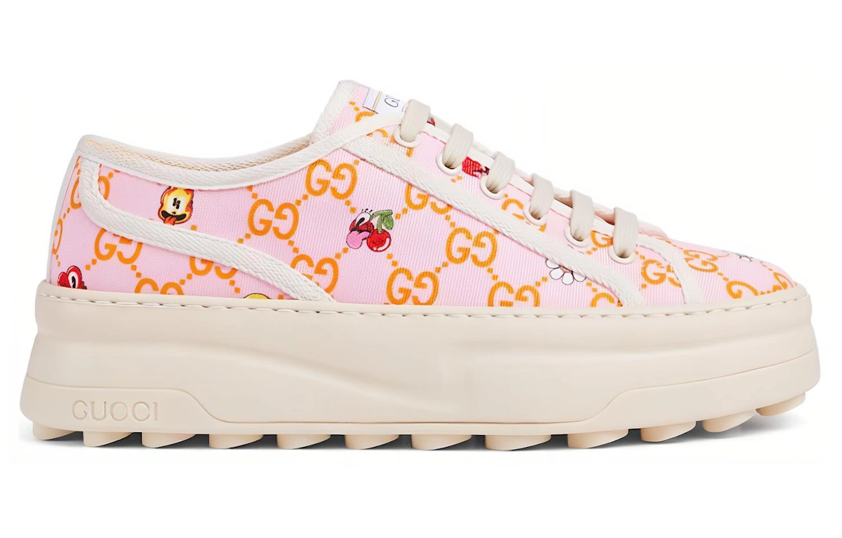 (Women) Gucci Canvas Low Top 'Comfortable Versatile Pink'