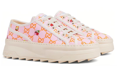(Women) Gucci Canvas Low Top 'Comfortable Versatile Pink'