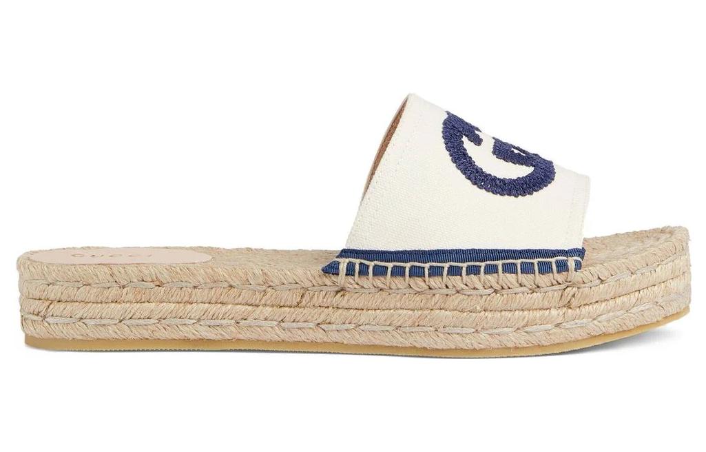 Order (Women) Gucci Canvas Platform Slide 'White' 725832-KIFD0-9092