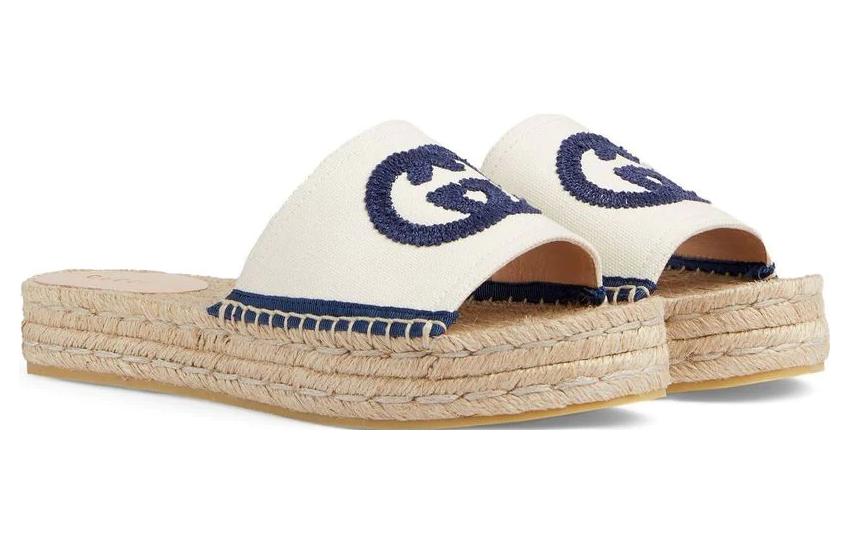 Lookbook (Women) Gucci Canvas Platform Slide 'White' 725832-KIFD0-9092
