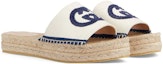 Lookbook (W) Gucci Kanvas Platform Slide 'Putih' 725832-KIFD0-9092