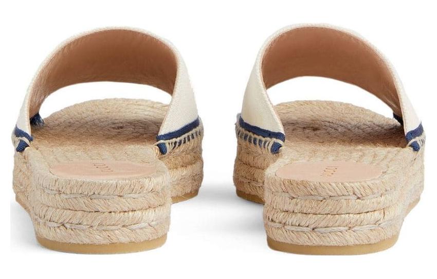 Purchase (Women) Gucci Canvas Platform Slide 'White' 725832-KIFD0-9092