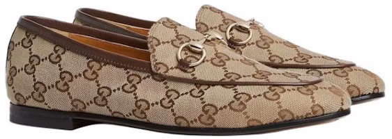 Lookbook GUCCI古馳 帆布 圓頭套腳 樂福鞋 1cm 女款 棕色