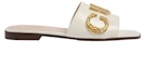 Order (W) Sandal Tumit Datar Gucci Cara Kulit 'Off-White' 694858-C9D00-9022