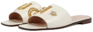 Shop (W) Sandal Tumit Datar Gucci Cara Kulit 'Off-White' 694858-C9D00-9022