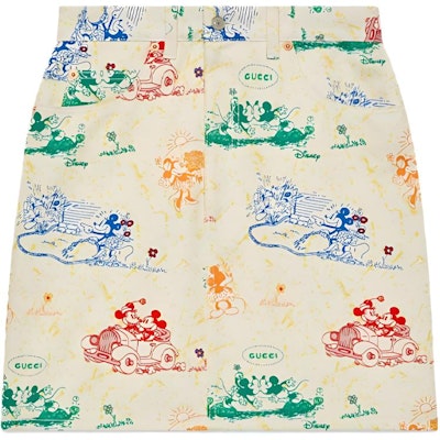 (Women) Gucci Cartoon Print Cotton A-Line Skirt Multicolor FW19 539778-XDA28-9192 Buy (Women) Gucci Cartoon Print Cotton A-Line Skirt Multicolor FW19 539778-XDA28-9192