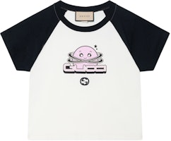 (Women) Gucci Cartoon Print Crew Neck Short Sleeve Women’s Tee Off-White 768183-XJF71-9281 (Women) Gucci Cartoon Print Crew Neck Short Sleeve Women’s Tee Off-White 768183-XJF71-9281