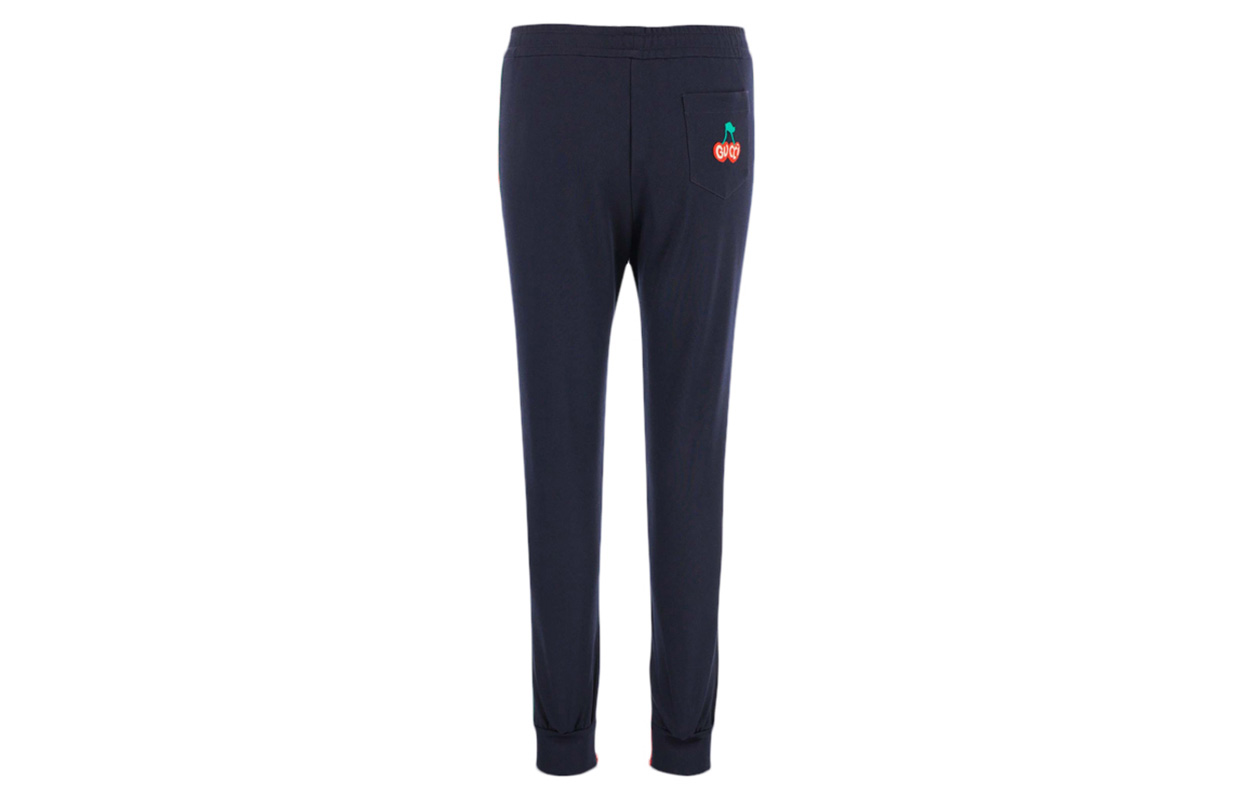 (Women) Gucci Casual Slim Straight Knit Track Pants Dark Blue 625031-XJCUI-4206