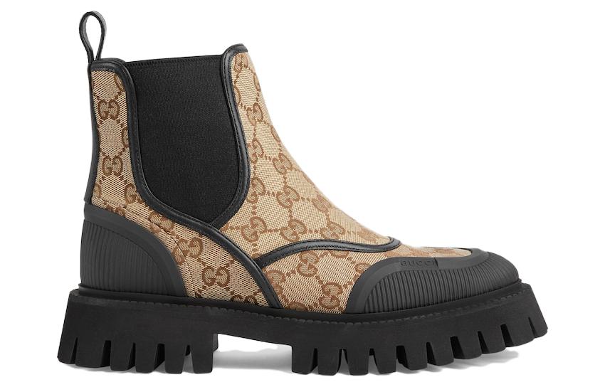 (W) Gucci Ankle Boot 'GG Canvas - Beige Ebony' 圖 2