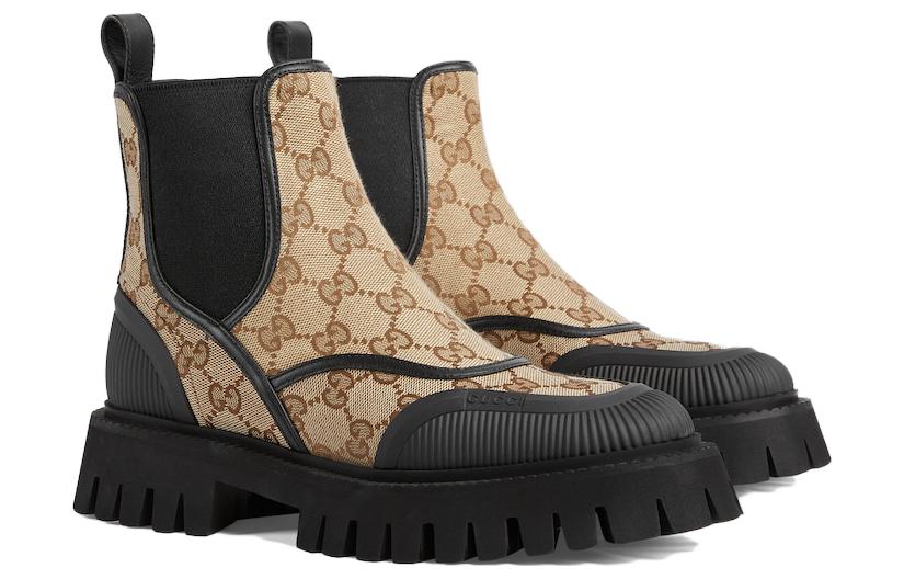 (W) Gucci Ankle Boot 'GG Canvas - Beige Ebony' 圖 3