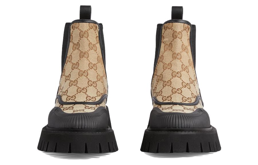 (W) Gucci Ankle Boot 'GG Canvas - Beige Ebony' 圖 4