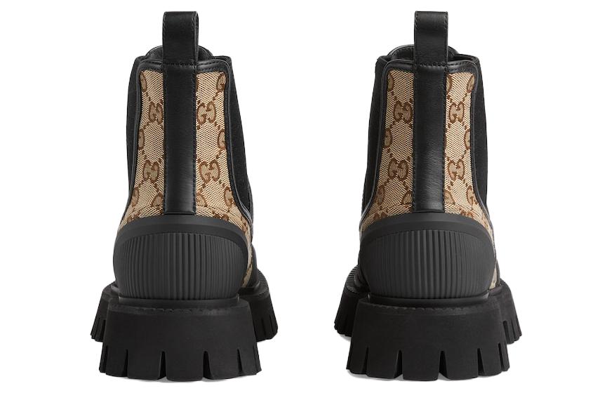 (W) Gucci Ankle Boot 'GG Canvas - Beige Ebony' 圖 5