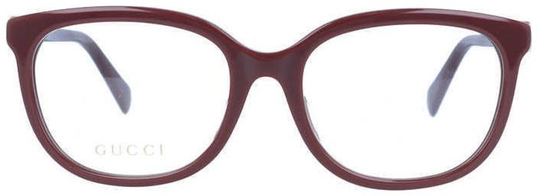 (W) 구찬 고양이눈형 안경 여성용 - 레드 브라운/투명 로고 디테일 GG1075OA-003-54 Lookbook (W) 구찬 고양이눈형 안경 여성용 - 레드 브라운/투명 로고 디테일 GG1075OA-003-54