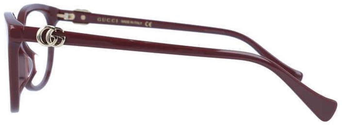 (W) 구찬 고양이눈형 안경 여성용 - 레드 브라운/투명 로고 디테일 GG1075OA-003-54 Shop (W) 구찬 고양이눈형 안경 여성용 - 레드 브라운/투명 로고 디테일 GG1075OA-003-54