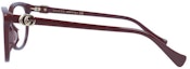 Shop (W) 구찬 고양이눈형 안경 여성용 - 레드 브라운/투명 로고 디테일 GG1075OA-003-54