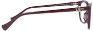 Purchase (W) 구찬 고양이눈형 안경 여성용 - 레드 브라운/투명 로고 디테일 GG1075OA-003-54