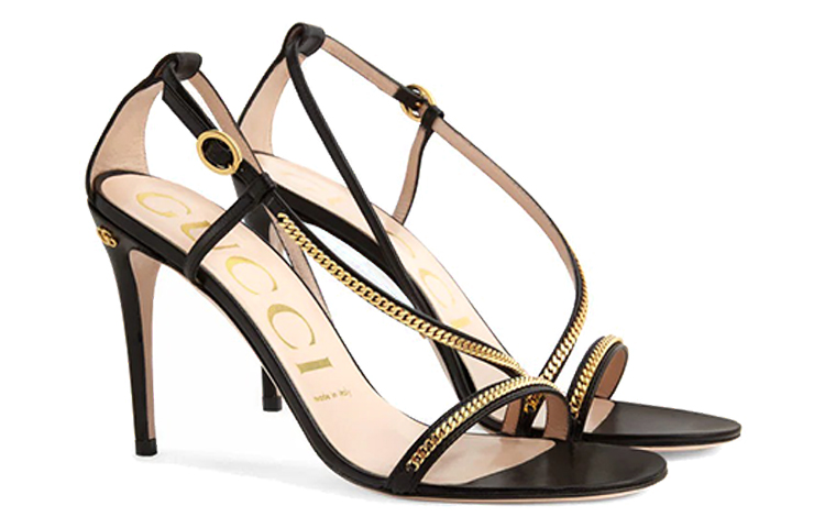 Order (W) Sandal Kasual Fashion Hitam Gucci Chain 659198-C9D00-1000