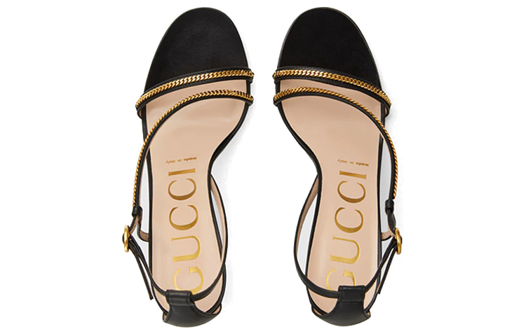 Lookbook (Women) Gucci Chain 'Black Fashion Casual Sandal' 659198-C9D00-1000