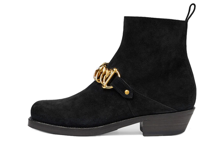 (W) Gucci Chain Ankle Boot 'Black'