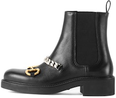 (Women) Gucci Chain Chelsea Boots 'Black' 670393-17K10-1000 (Women) Gucci Chain Chelsea Boots 'Black' 670393-17K10-1000
