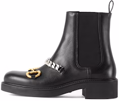 (Women) Gucci Chain Chelsea Boots 'Black' 670393-17K10-1000 (Women) Gucci Chain Chelsea Boots 'Black' 670393-17K10-1000