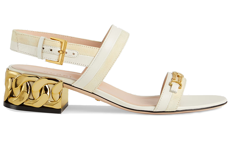 Order (W) Gucci 链条高跟凉鞋 '奶黄色' 655409-CA130-9368