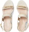 Shop (W) Sandal Tumit Tinggi Gucci Rantai 'Kuning Susu' 655409-CA130-9368