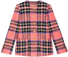 (Women) Gucci Check Button Long Sleeve Jacket Women FW22 Pink 711528-ZAKFM-4937 (Women) Gucci Check Button Long Sleeve Jacket Women FW22 Pink 711528-ZAKFM-4937