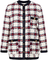 (Women) Gucci Check Tweed Single-Breasted Loose Jacket 660820-ZAGLK-9098 (Women) Gucci Check Tweed Single-Breasted Loose Jacket 660820-ZAGLK-9098