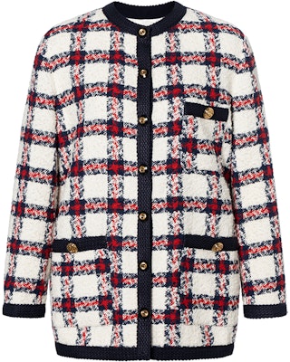 (W) Chaqueta Suelta de Tweed a Cuadros Gucci de un Solo Botón. 660820-ZAGLK-9098 Buy (W) Chaqueta Suelta de Tweed a Cuadros Gucci de un Solo Botón. 660820-ZAGLK-9098