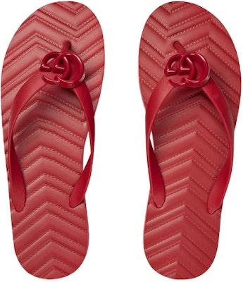 (Women) Gucci Chevron Thong Sandal Hibiscus Red Rubber 655463-J8710-6433 Lookbook (Women) Gucci Chevron Thong Sandal Hibiscus Red Rubber 655463-J8710-6433