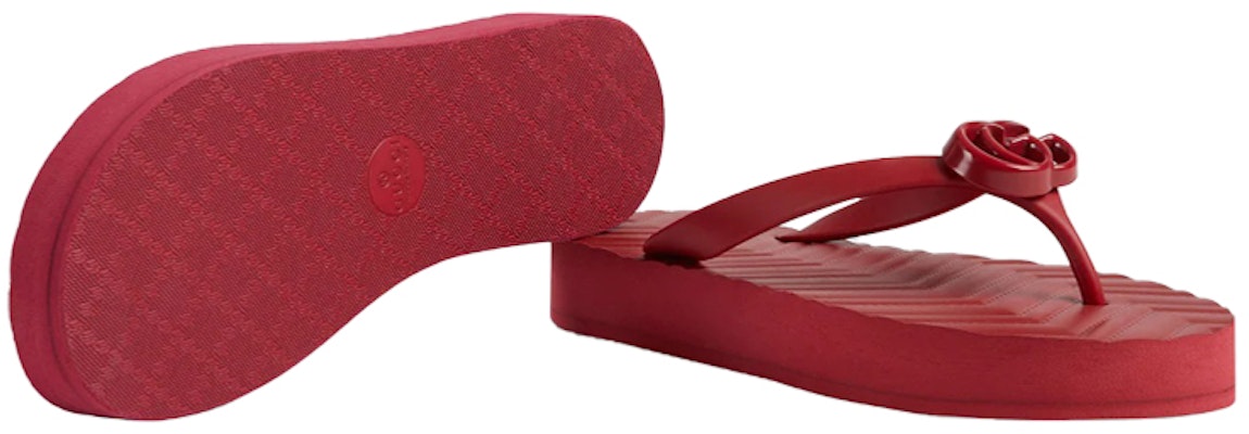 (W) Sandal Getah Gucci Chevron Thong Merah Hibiscus 655463-J8710-6433 Purchase (W) Sandal Getah Gucci Chevron Thong Merah Hibiscus 655463-J8710-6433