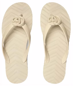 (W) Gucci 人字拖 白色橡胶凉鞋 655463-J8710-9022 Lookbook (W) Gucci 人字拖 白色橡胶凉鞋 655463-J8710-9022