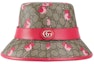 Order (Women) GUCCI Chinese New Year Dragon Baby Print Pink Leather Canvas Bucket Hat Women. 7741923HAXP9772