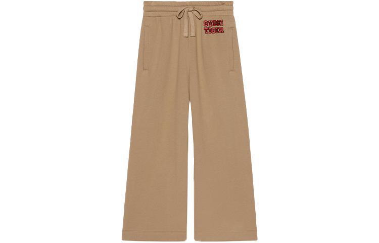 (Women) Gucci Chinese New Year SS22 Beige Drawstring Cotton Printed Pants 686970-XJD38-8002