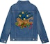 Lookbook (Women) GUCCI Chinese New Year SS22 Blue Cotton Button Badge Denim Jacket Womens. 683731-XDBV7-4447