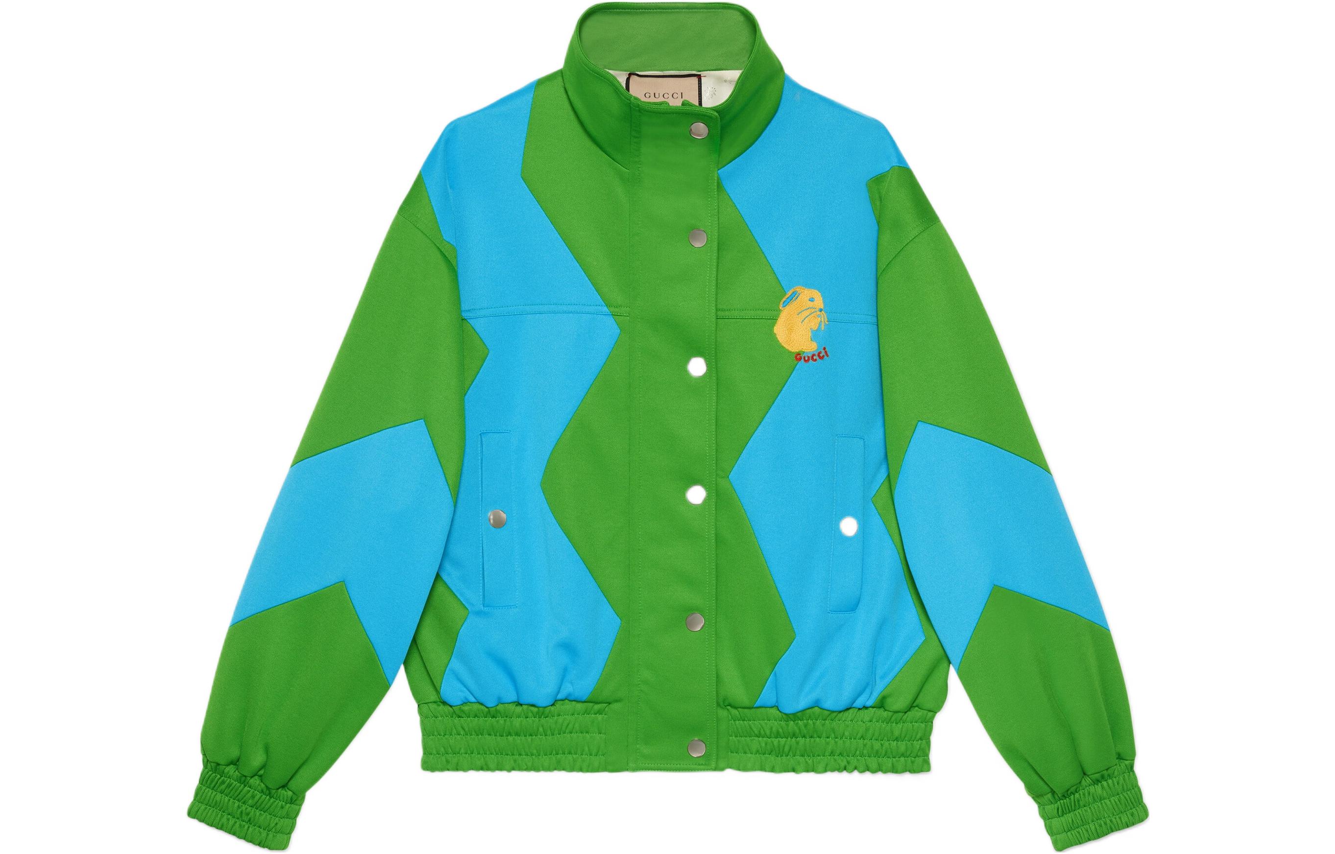 (Women) Gucci Chinese New Year SS23 Green Rabbit Embroidered Jacket 723487-XJE2Z-4898